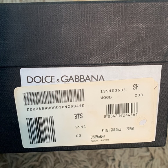 Dolce and Gabbana Red Patent Heel with Leopard Print Slides size 36.5 - Picture 8 of 9